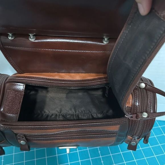 Vintage Brown Leather Camera/Doctor Bag Crossbody #Steampunk - Picture 12 of 15